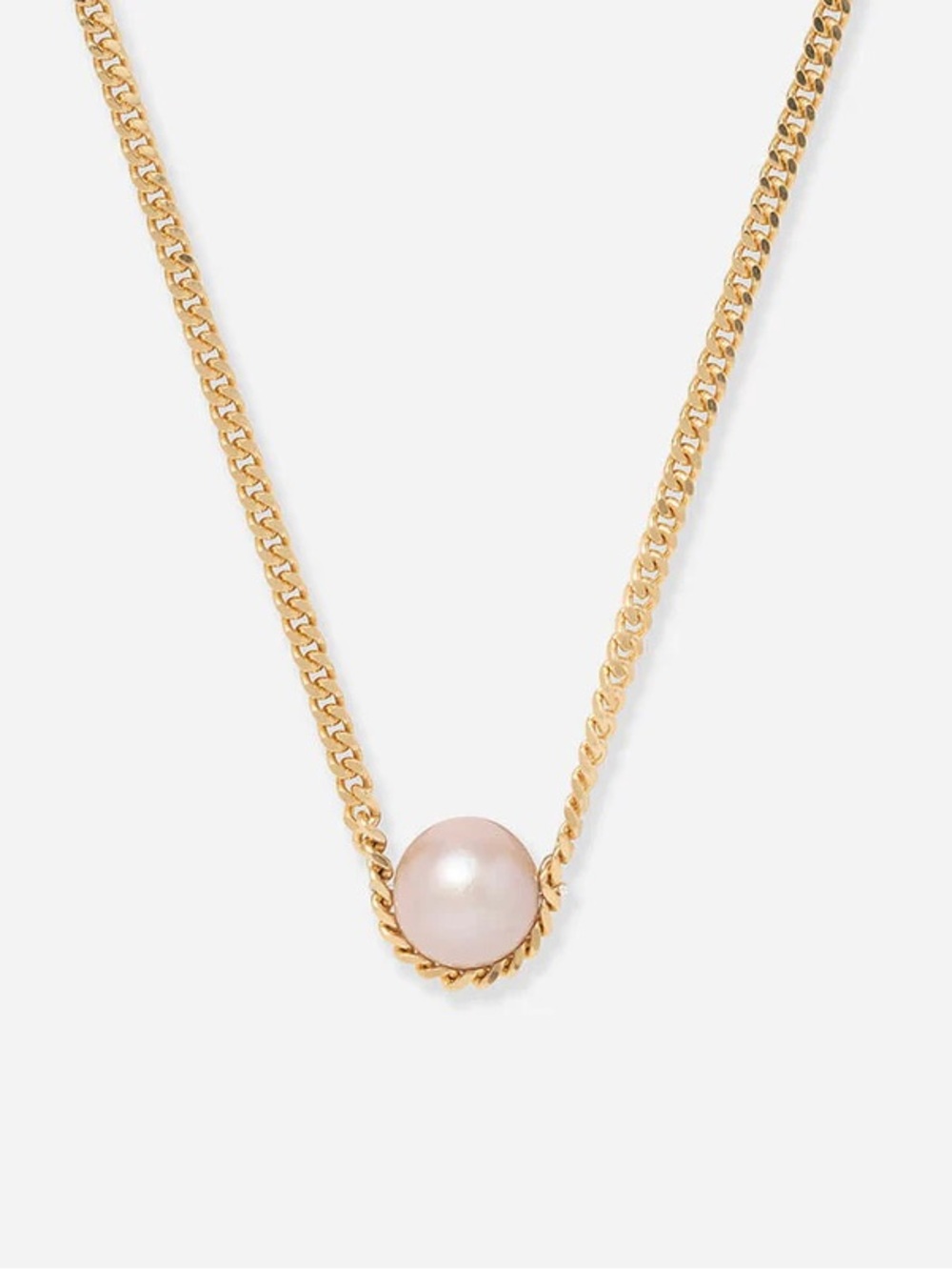 Lady Grey Pink Pearl Cradle Necklace
